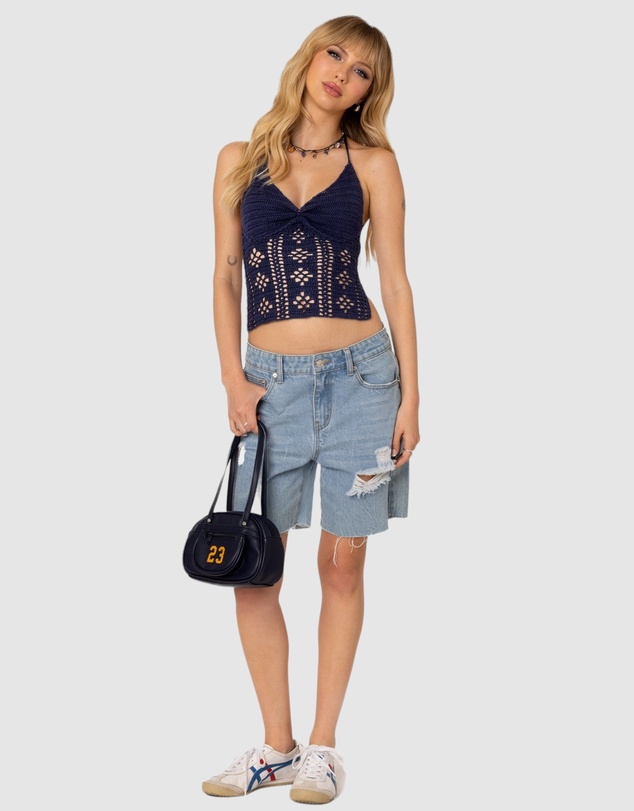 EDIKTED - Jada Open Back Crochet Top