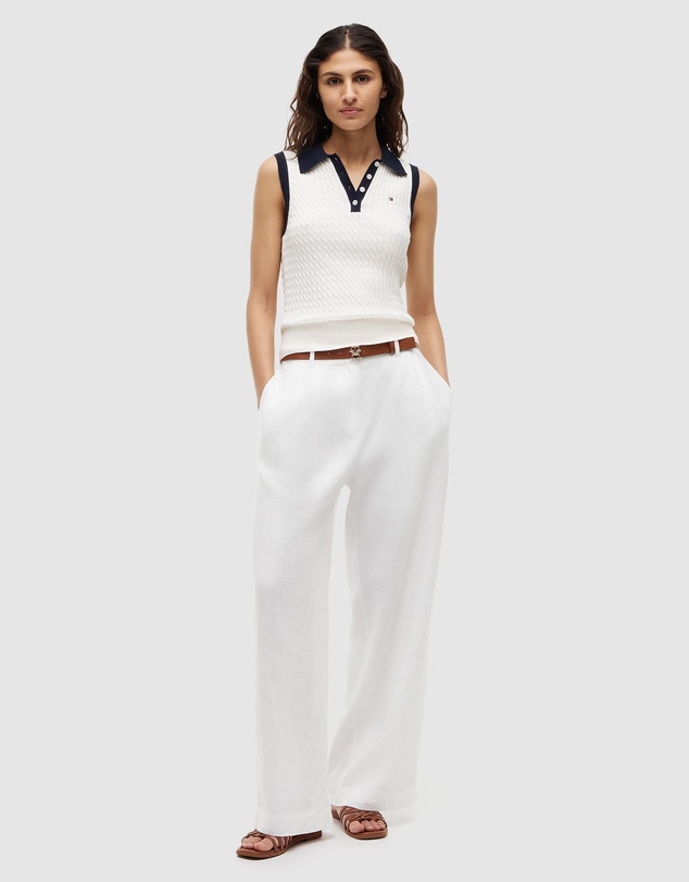 Tommy Hilfiger - Fine Gauge Cable Sleeveless Polo