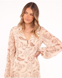 Petal & Pup - Riba Midi Dress - Brown Paisley