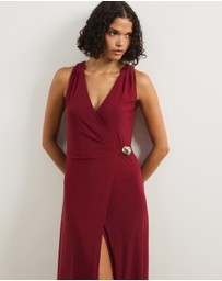Atmos&Here - Ginni Wrap Mesh Midi Dress