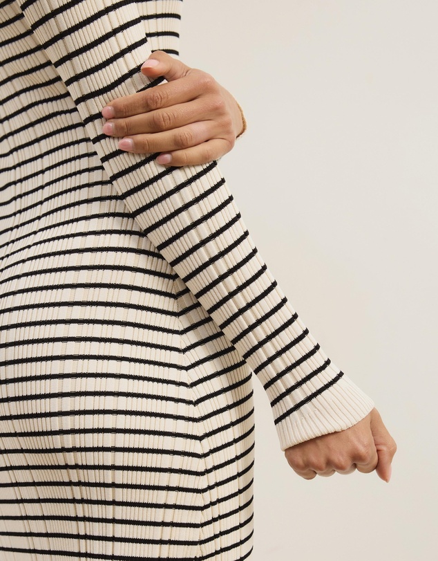 Atmos&Here - Jacie Long Sleeve Knit Stripe Dress