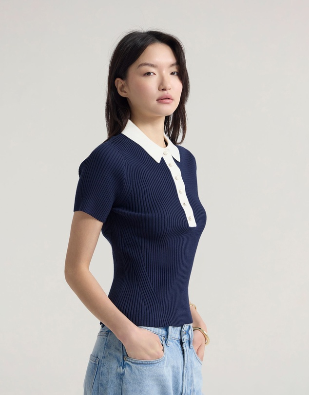 Oxford - Monique Rib Polo Knit