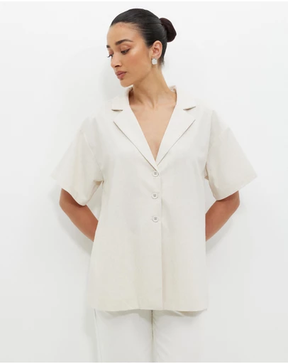 Calli - Karina Oversized Collared Shirt