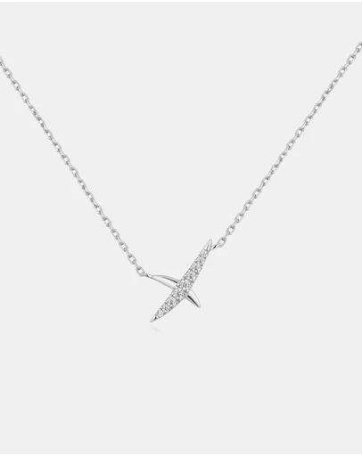 Ania Haie - Silver Kiss Pave Necklace