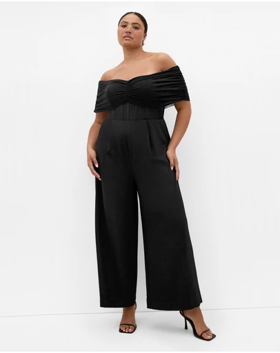 City Chic - Lana Off Shoulder Jumpsuit
