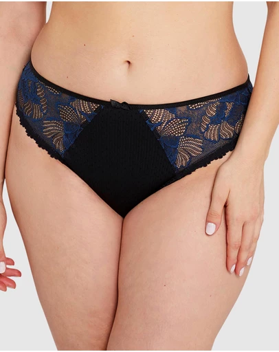 Sans Complexe - Capucine Low Rise Two-Tone Lace Brief