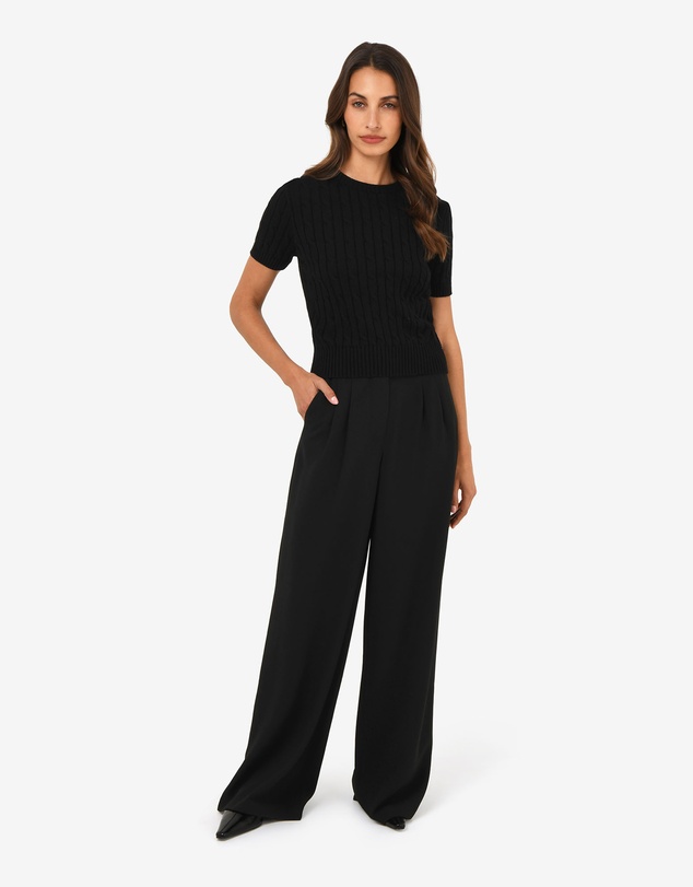 Forcast - Anita Short Sleeve Cable Knit