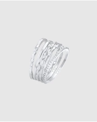 Elli Jewelry - Filigree Ring Set in 925 Silver