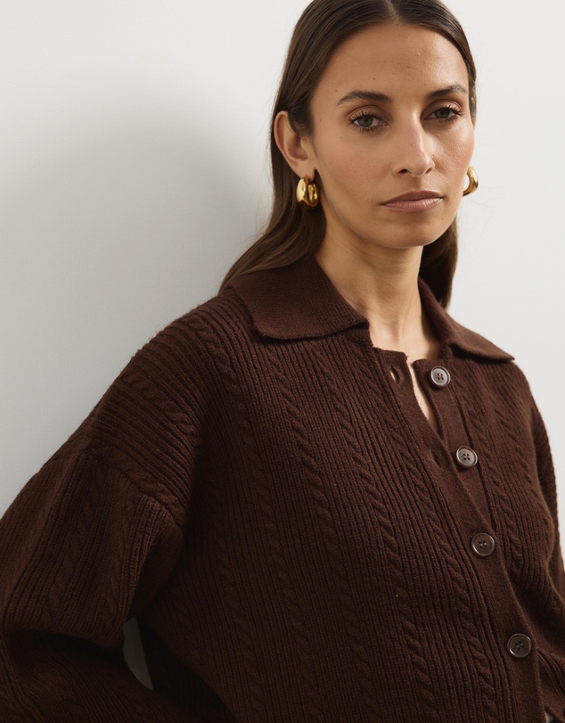Atmos&Here - Nia Textured Knit Cardigan
