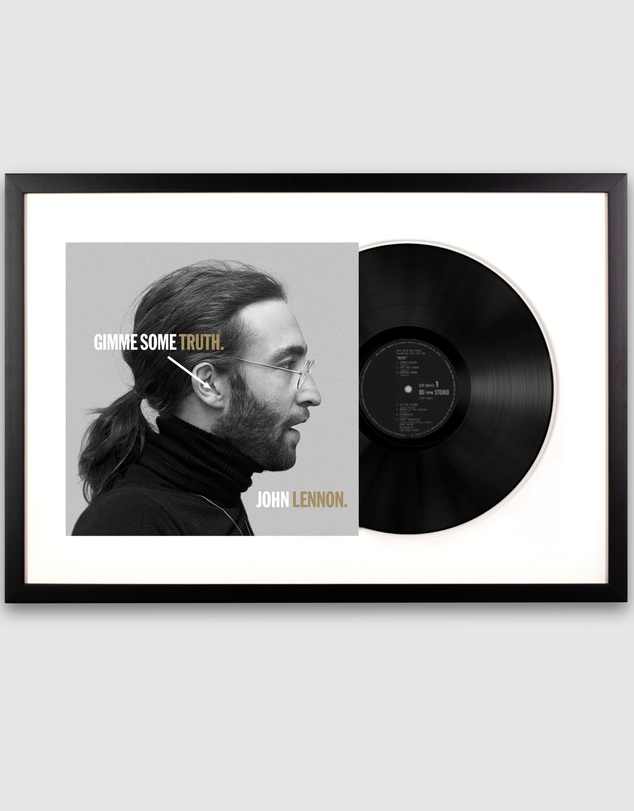 iWorld - Framed John Lennon Gimmie Some Truth - Double Vinyl Album Art