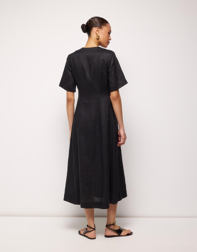 AERE - Rani Linen Midi Dress