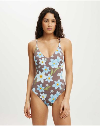 BOHO TROPICAL FLORAL TAUPE