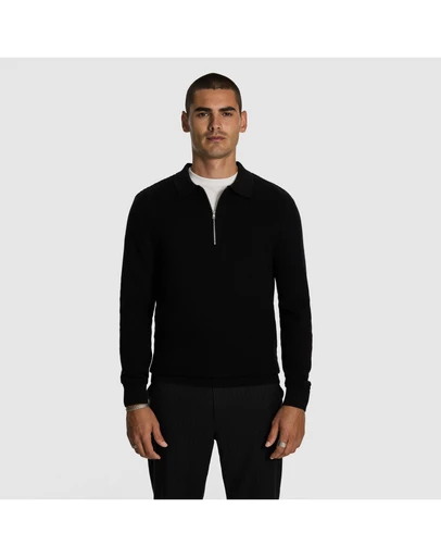 yd. - Angus Long Sleeve Polo Knit Jumper