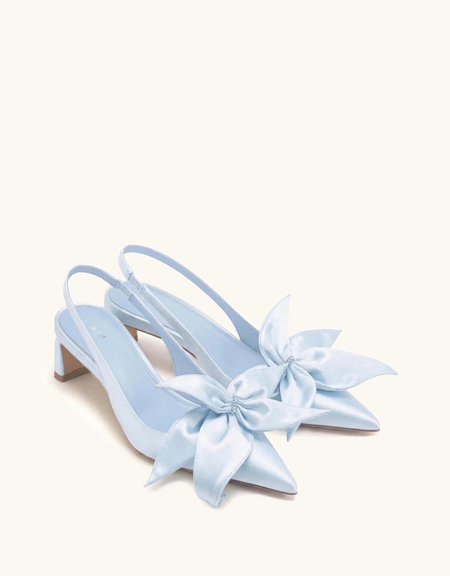 JW PEI - Queena Floral Appliques Slingback Pumps