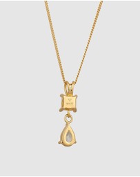Elli Jewelry - Necklace Crystal Drop 925 Sterling Silver Gold-Plated
