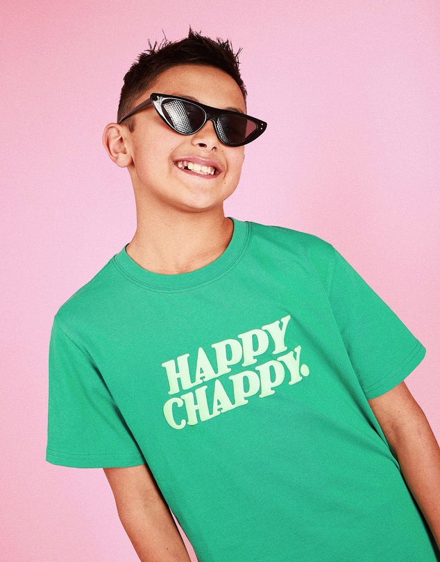 Skwosh - Happy Chappy Kids Slang Tee in Green