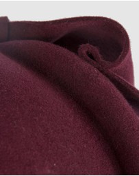 Max Alexander - Felt Wine Pillbox Hat