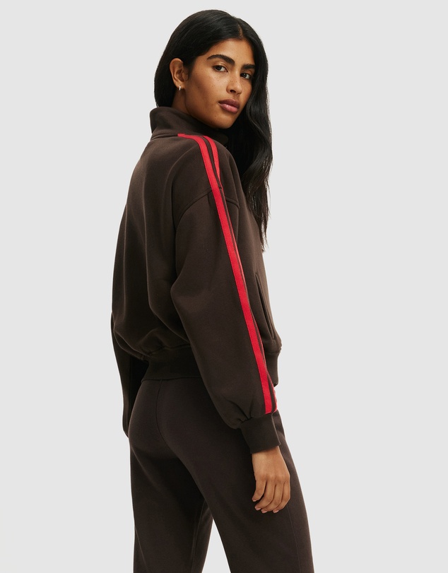 Cotton On - Funnel Neck Fleece Zip Through Sweat