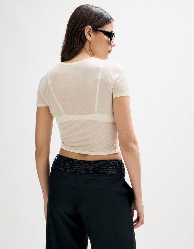 Minima Esenciales - Renna Lyocell Silk Blend Sheer Tee