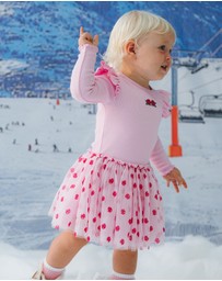 Huxbaby - Rose Emb Tulle Dress - ICONIC EXCLUSIVE - Kids-Teens
