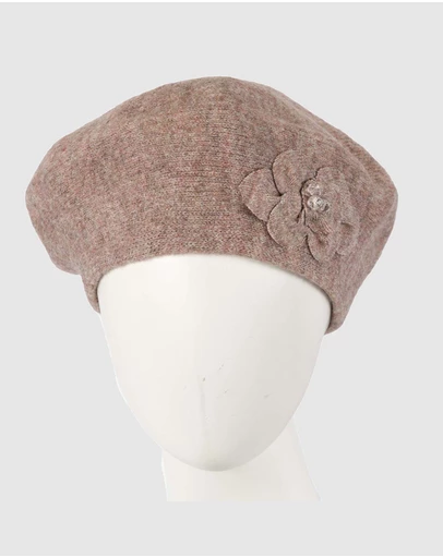 Max Alexander - European Made Beige Soft Wool Beret