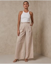AERE - Linen Wide Leg Pants