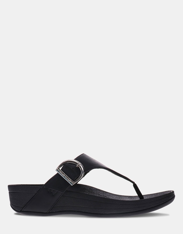 Mia Vita - Faith Toe Post Sandal - Black