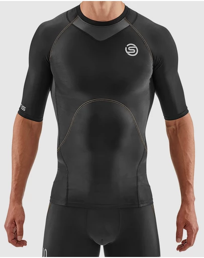 SKINS - SKINS Compression Men's Series-3 Active 400 Short Sleeve Top Black