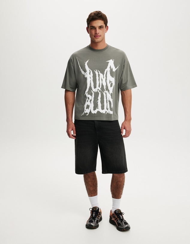 Cotton On - Cropped Fit Music T-Shirt