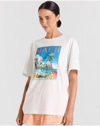 Poolside Paradiso - Maui tee- Vanilla