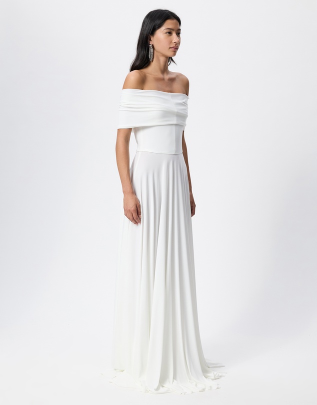 Norma Kamali - Sleeveless Cowl Neck Flared Gown