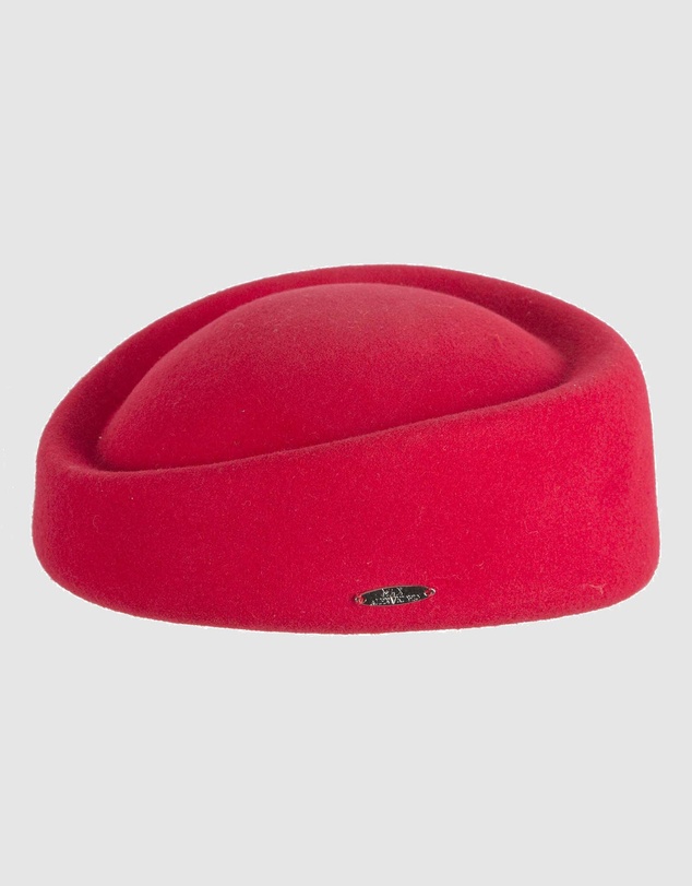 Max Alexander - Felt Red Pillbox Hat