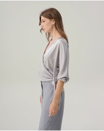 IDA+S - Juliette Satin Wrap Blouse