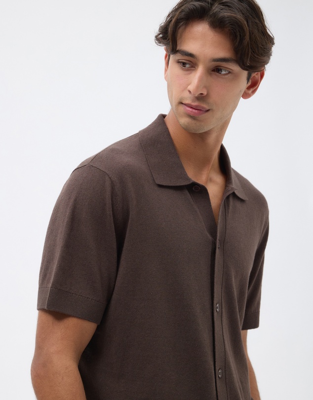 AERE - Linen Blend Knit Shirt