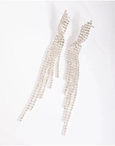 Lovisa - Silver Twisted Strand Drop Earrings