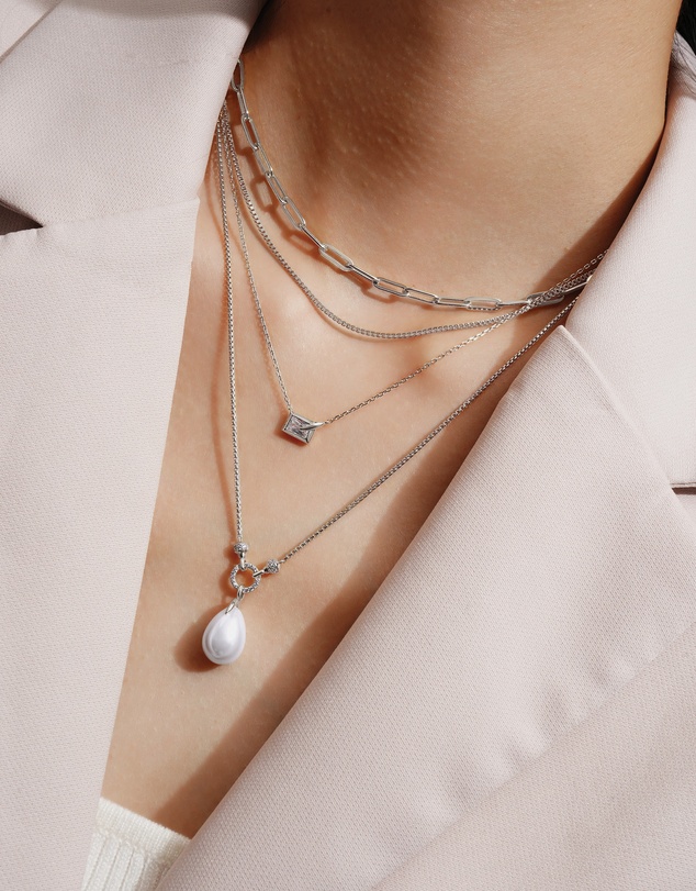 Ania Haie - Ania Haie Silver Paper Clip Chain Necklace