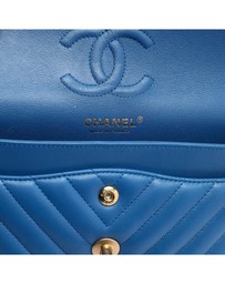 Pre-Loved by Azura Reborn - Pre-Loved Small Classic Chevron Lambskin Double Flap