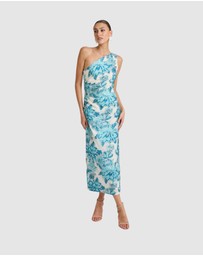Romance by Honey and Beau - Seanna One Shoulder Midi Dress