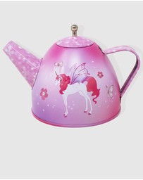 Pink Poppy - Unicorn Princess 15 Piece Tin Tea Set In Carry Case