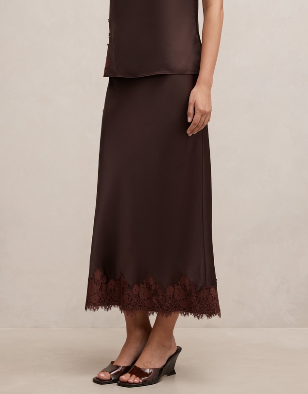 Forever New - Adele Lace Trim Midi Skirt