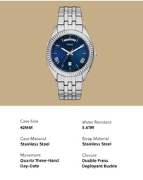 Fossil - Campbell Silver Analogue Watch