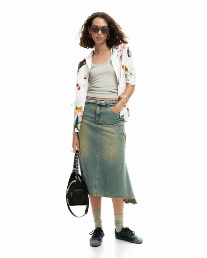 Desigual - Collage shirt with flowers
