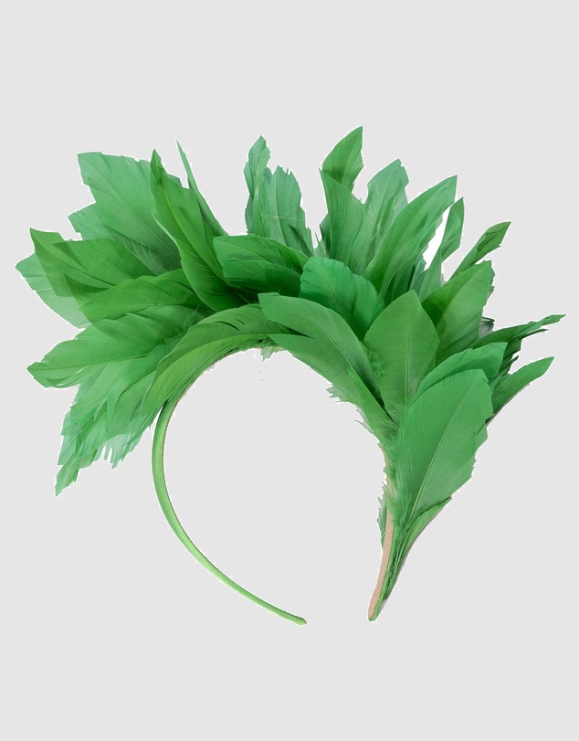 Max Alexander - Modern Green Racing Fascinator