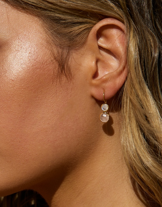 Bianc - Posy Earrings Rose Quartz
