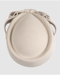 Max Alexander - Felt Cream Pillbox Hat