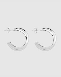 Najo - Café Silver Earrings