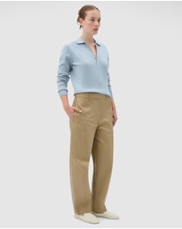 Oroton - Tailored Curved Leg Pants