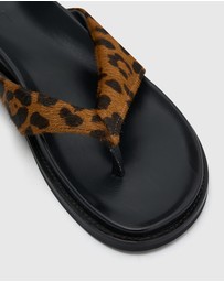 CAMILLA AND MARC - Zita Leopard Pony Sandals