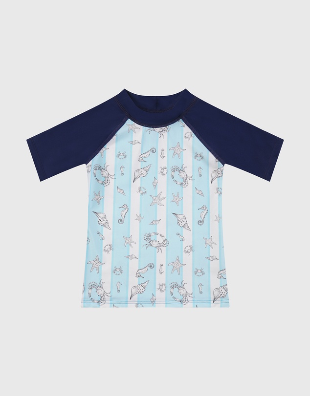 Aqua Blu Kids - Mariner Short Sleeve Rash Vest - Babies