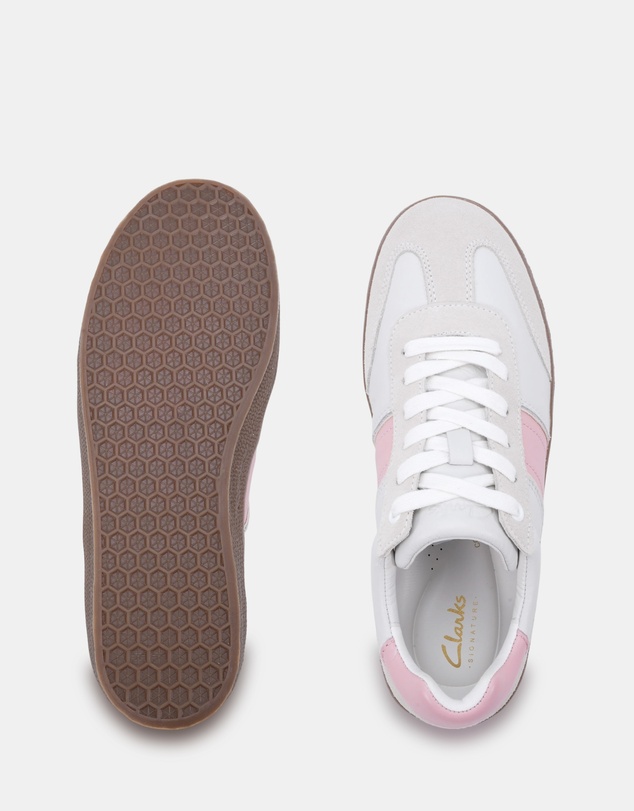 Clarks - Arles White/Pink